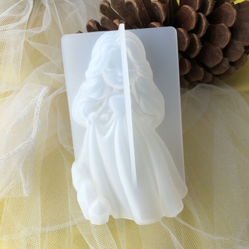 Candle Making Supplies Online - 3D Sevimli Prenses Silikon Mum Kalıp