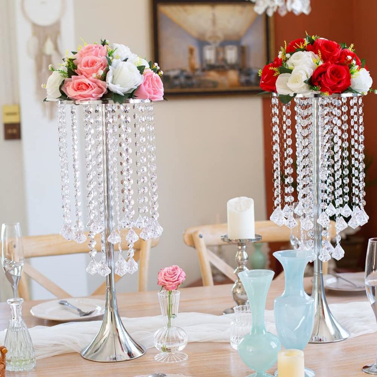 Candle Supplies Luxury - 2/10 adet Lüks Kristal Çiçek Standı