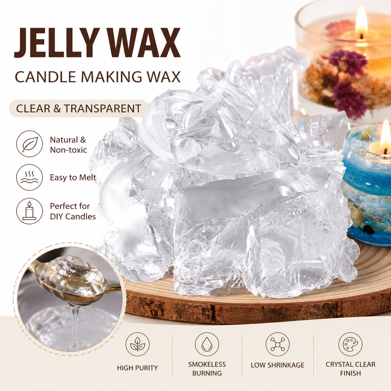 Candle Making Supplies Online - 50/100/200/500g Jöle Balmumu Mum Yapım Malzemesi