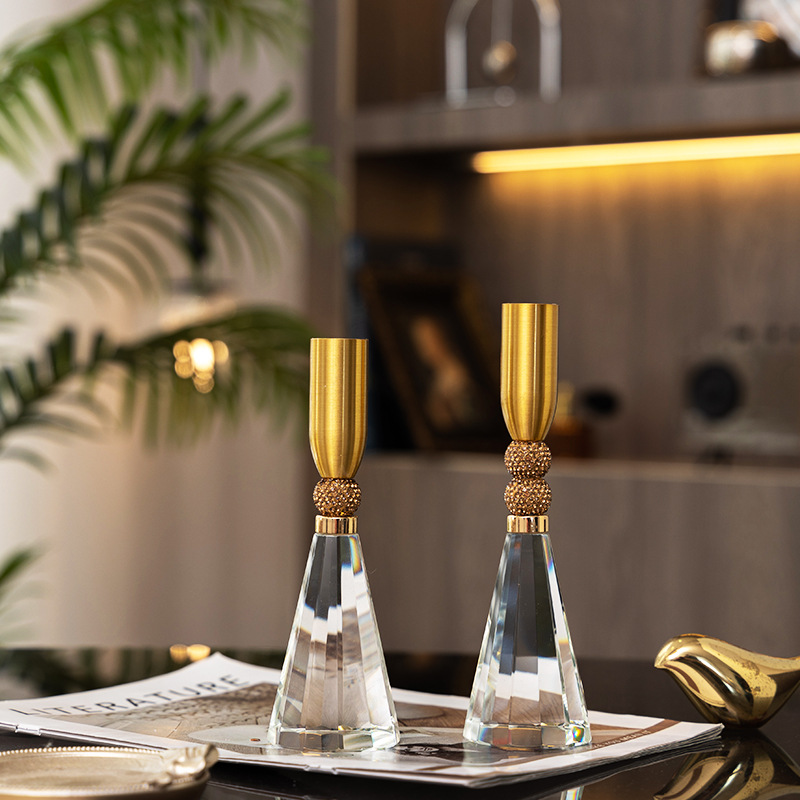 Candle Supplies Luxury - Kristal cam mumluk tedarik süs seti