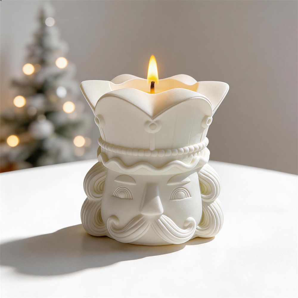 Candle Supplies Jars - Noel Fındıkkıran Heykeli Mum Silikon Kalıp