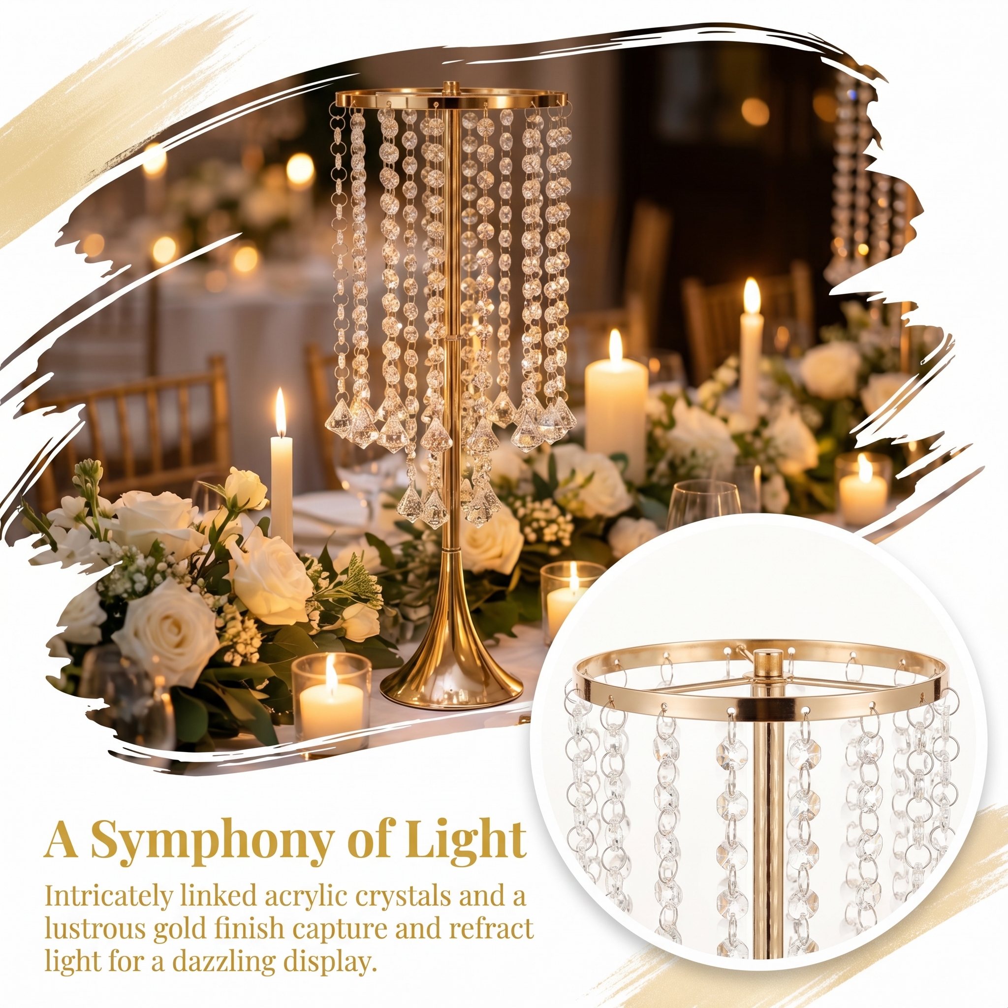 2/10 adet Lüks Kristal Çiçek S - Candle Supplies Luxury incelemesi ve fiyatı