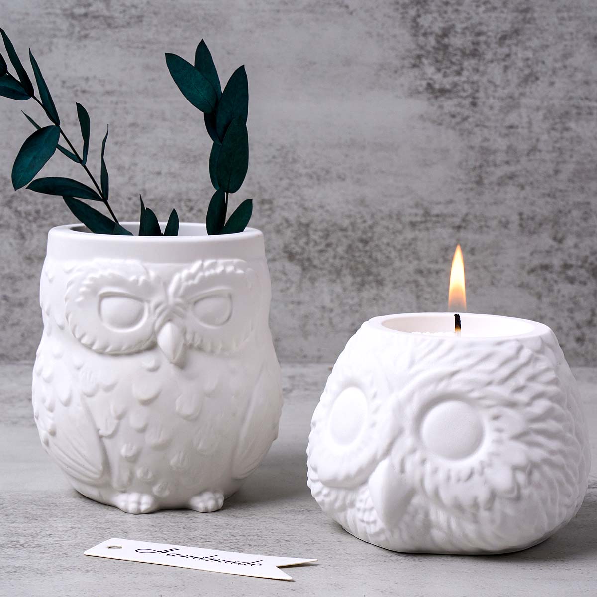 3D Baykuş Şekli Mum Kavanoz Si - Candle Supplies Jars incelemesi ve fiyatı