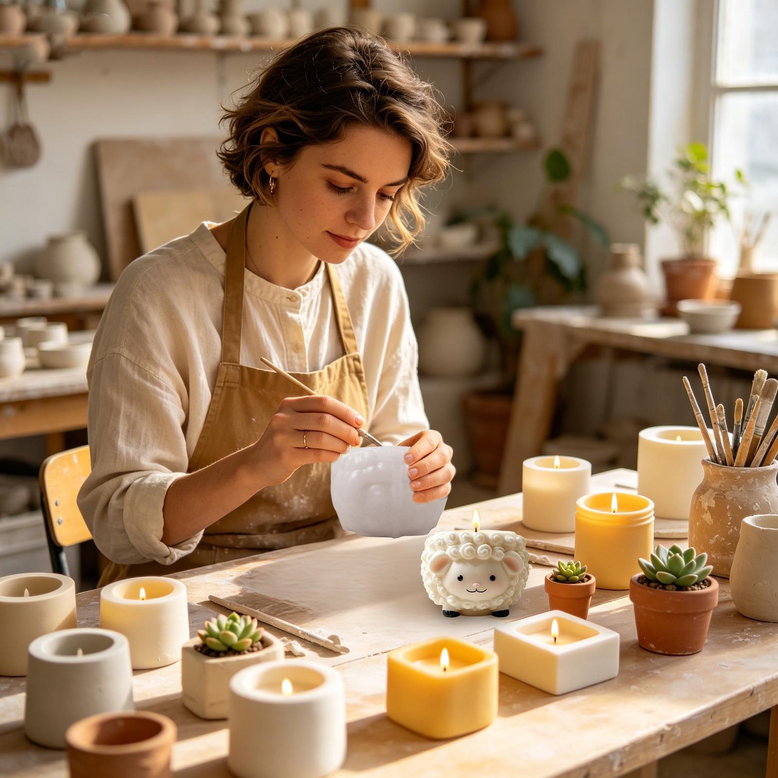 Hayvan Kalıpları Sevimli 3D Ke - Candle Supplies Jars incelemesi ve fiyatı