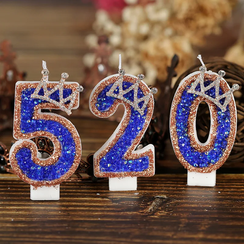 Mavi Taçlı Işıltılı Sayı Doğum - Candle Supplies Luxury incelemesi ve fiyatı